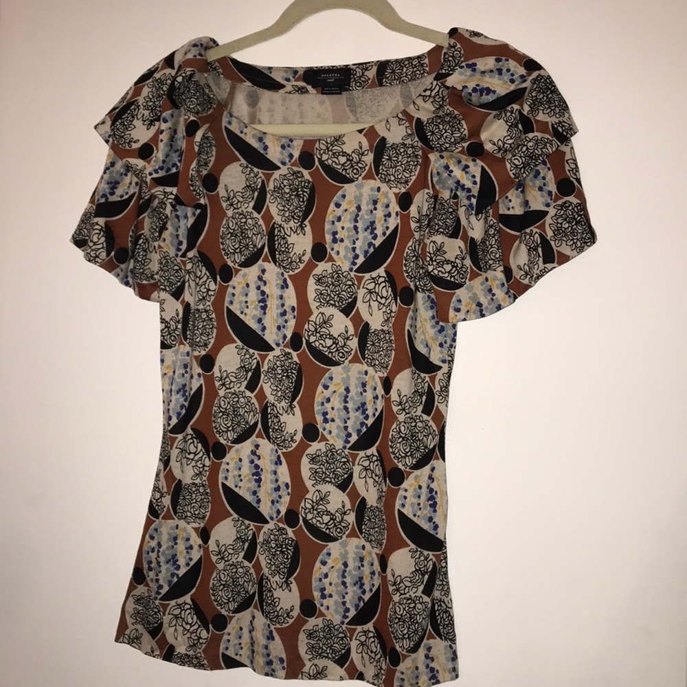 Printed top from Anthropologie